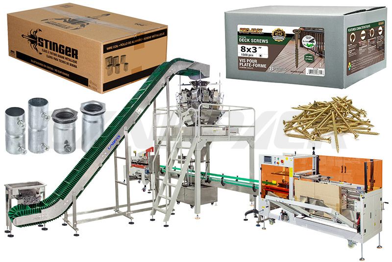 Versatile Carton Filling Machine for Metal Pipes, Furniture Fittings, and Plastic Items